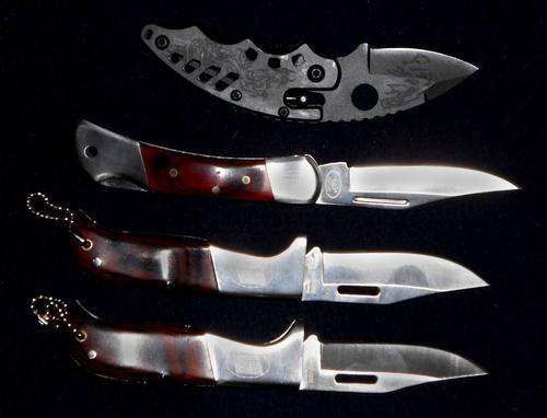 4x Steel pocket knives