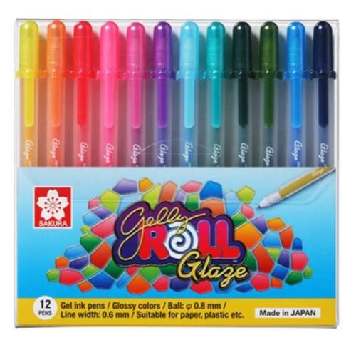 Sakura Gelly Roll Glaze pens 12 set