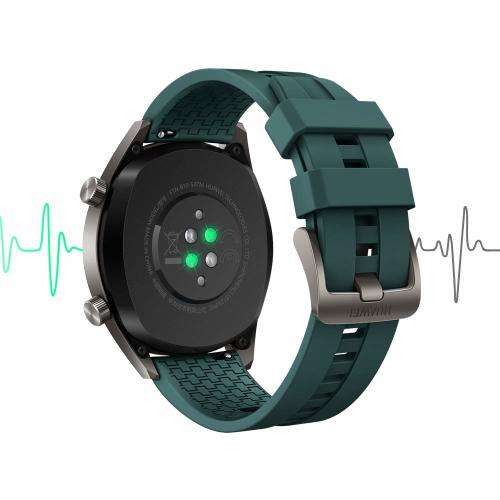 HUAWEI WATCH GT 46MM STAINLESS STEEL/FLUORO-ELASTOMER DARK GREEN Incl free Huawei Bluetooth speaker