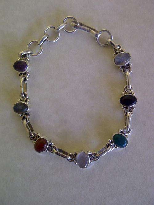 Multistone 925 Sterling Silver Bracelet