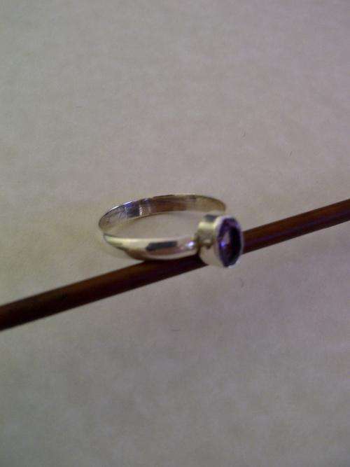 Amethyst 925 Sterling Silver Ring - 8 / Q