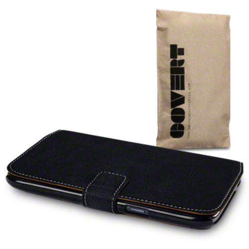 Samsung Galaxy Note II Low profile PU Leather Wallet Case - Black