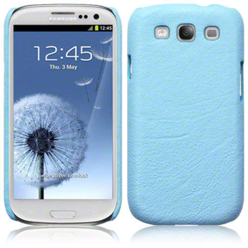 Samsung Galaxy S3 (i9300) Baby Blue Textured PU Back Cover Case