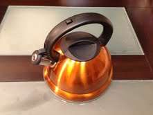 3,0 Litre Acrylic Funky Coloured Energy Saving Whistling Kettle - Orange