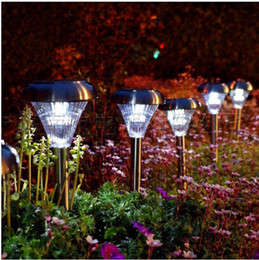 1 LED Stainless Steel Solar Garden Lights for Outdoor - Set of 8 per Box