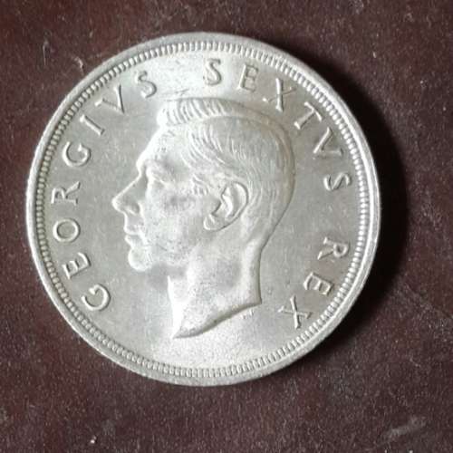 1952 SA Union Silver 5 Shilling.