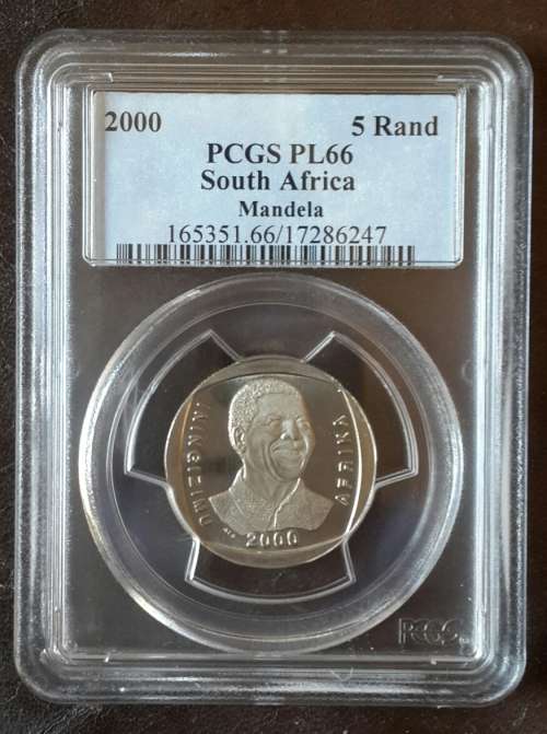 PL66 PROOF LIKE PL 66 PCGS Graded Nelson Mandela R5 2000 Coin