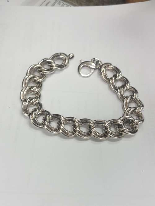 STUNNING ITALIAN STERLING SILVER BRACELET- 21cm LONG - WEIGHT 26g.