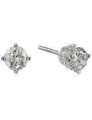 ***BEAUTIFUL***DESIGNER DIAMOND STUD EARINGS IN SOLID WHITE GOLD