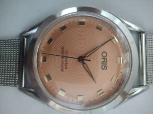 Oris Beautiful Orange faced  Watch 17 Jewels wind up
