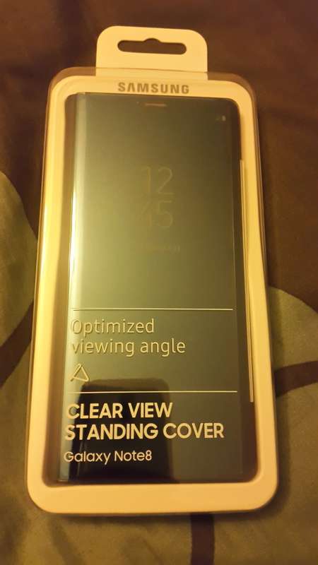 note 8 clear view standing blue
