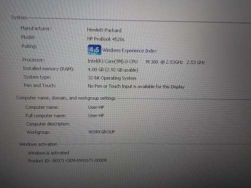 HP PROBOOK 4520S FOR SALE!