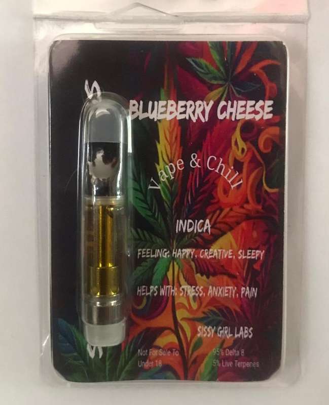 510 Thread Deleta8 THC Blue Berry 1ml Vape Cartridge