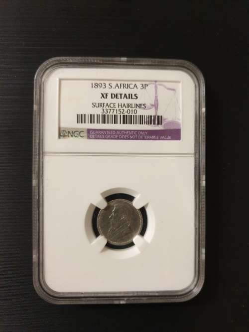 1893 3 pence xf