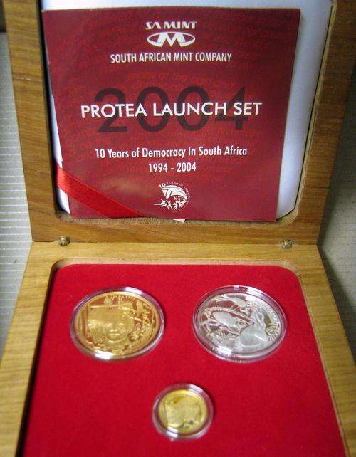 Protea Launch Set 10 Yrs. of Democracy in SA 1994-2004.Warrant of Arrest.