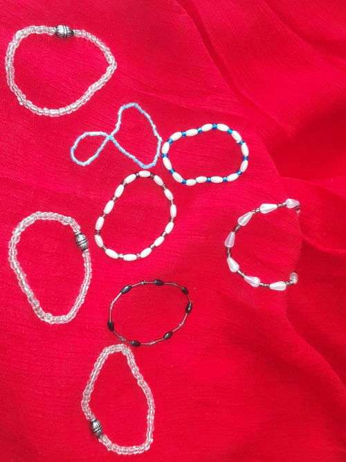Costume Elastic Bracelets with Beads