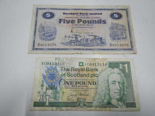 1 AND 5 POUND NOTES