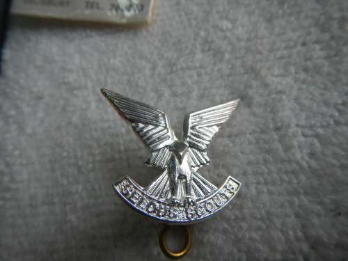 Rhodesian Selous Scouts Silver Officers Collar Badges in original packing - Made In Salisbury. Rhode