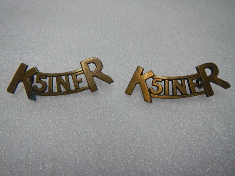 Owen 2144 - KAFFRARIAN RIFLES (5th INFANTRY) SHOULDER TITLES WORN 1913 - 1932