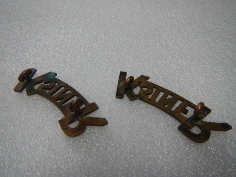 Owen 2144 - KAFFRARIAN RIFLES (5th INFANTRY) SHOULDER TITLES WORN 1913 - 1932