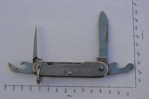 S.A. DEFENSE FORCE ISSUE POCKET KNIFE 70s,80s. NATO STOCK#7340-18-400-2426,MADE BY VILCO WITH SABS