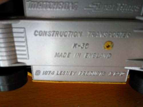 Vintage Matchbox Super Kings K-36 Construction Transporter - By Lesney