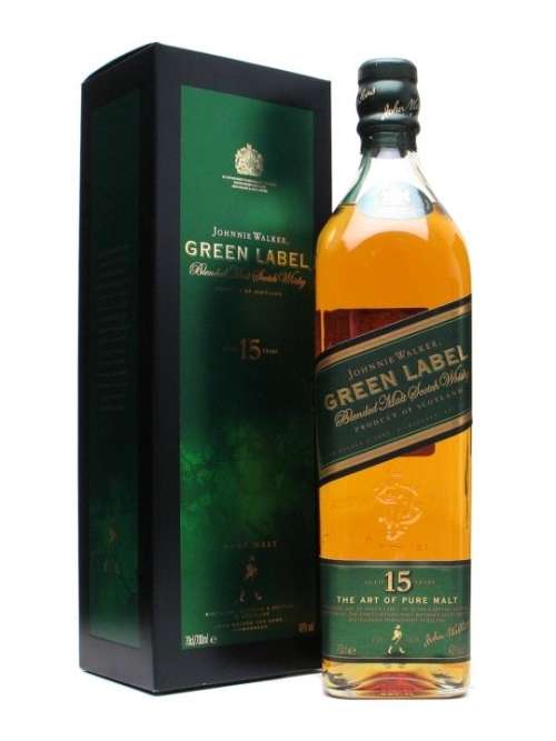 JOHNNIE WALKER GREEN LABEL 15 YEAR OLD OLD TYPE NOT REPRODUCTION 1000ML