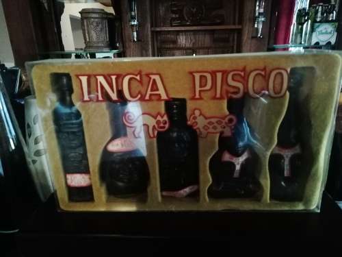1960 INCA PISCO 46% ALCOHOL FERMENTED WINE !!!!  RARE 5 SET  FULL AND SEALED