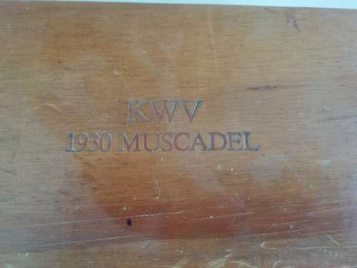 Rare 1930 KWV Muscadel in wooden box - 90 year old muscadel