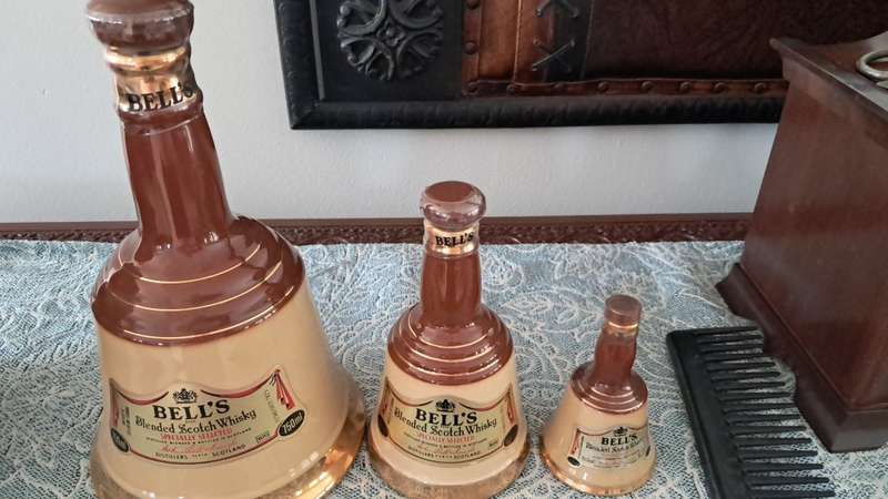 Bells Decanters 750ml  200ml  50ml  All sealed