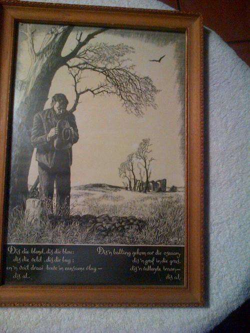 AFRICANA PRINT OF POEM CREATED AFTER BOER'S CAME HOME