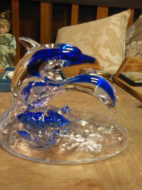 Glass Dolphins (Crystal d Arques?)