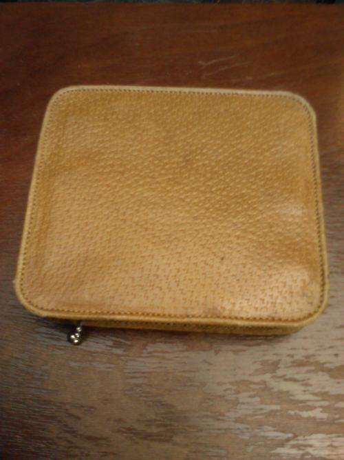 Very Old immaculate Leather Pouch with very old bottles of pills