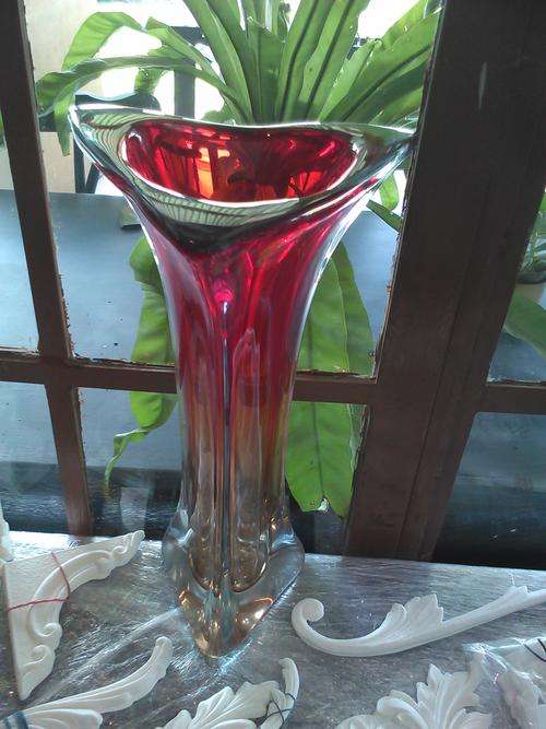Stunning ,Huge ,Scarce ,Tall, Triangular Murano Vase(Value R4000)