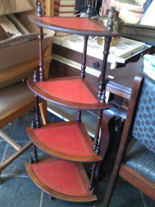 Very Old with Red Leather Inlay What Not