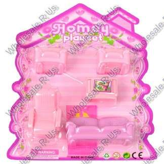 Mini Doll House Furniture Set Lounge Incl. TV