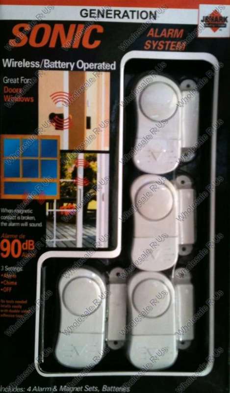 Super Sonic Door Chime And Or Door Window Entry Breach Sensor Security Alarm Device 4 Piece