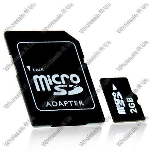 Mini Micro SD Memory Card And Adapter 2GB