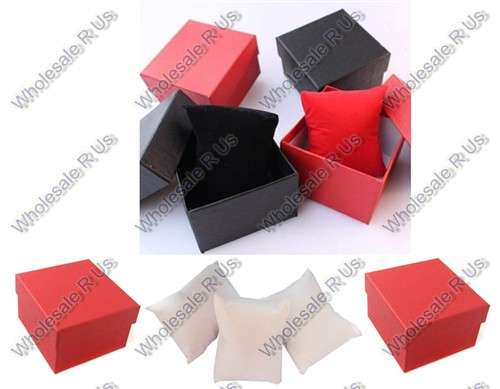 Watch Jewellery Pillow Paper Cardboard Gift Packaging Box RED