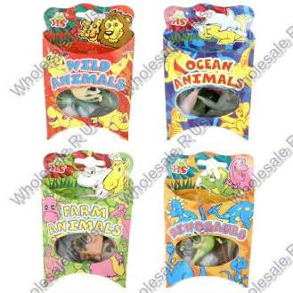 Mini Animal Set Dinosours Creatures Orange Box
