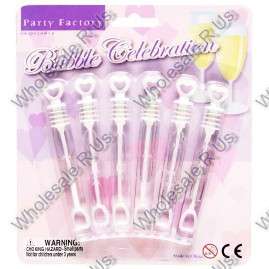 Wedding Bubbles Bubble Party Wand Celebration Wedding Favours Pack of 12 OF 6 PIECES