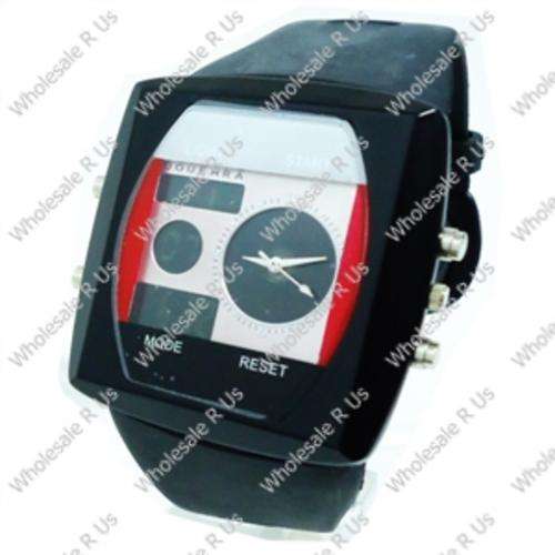 Digital Black Series Ana-Digi Chronograph Gents Watch - Black Silver White Red Face