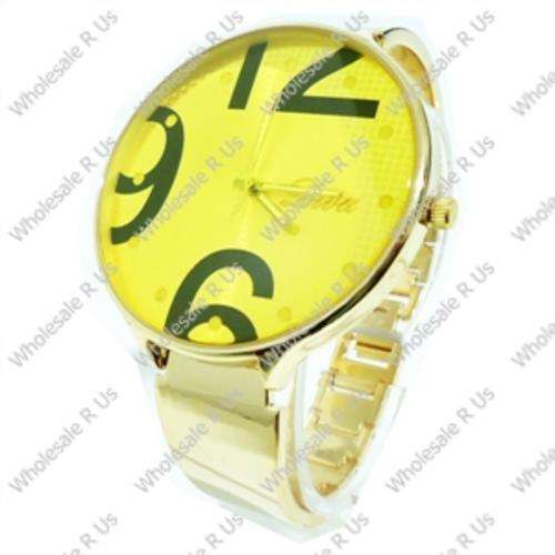 Ladies Bracelet Watch Gold with Yellow Tone Face