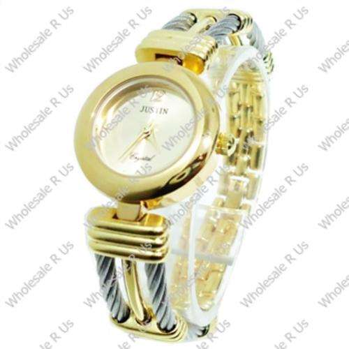 Ladies Cable Two-Tone Bracelet Watch Gold Silver