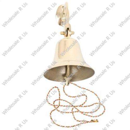 Brass Ship Bell Motivational Bell Sales Bell Wall Mountable With Bracket and Rope Handle 11cm