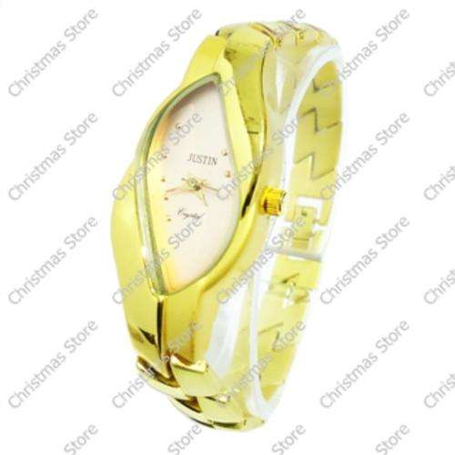 Ladies Elegant Single-Tone Bracelet Watch Gold