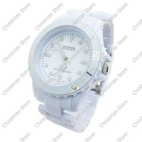 Super Lightweight Link Bracelet Wrist Watch White
