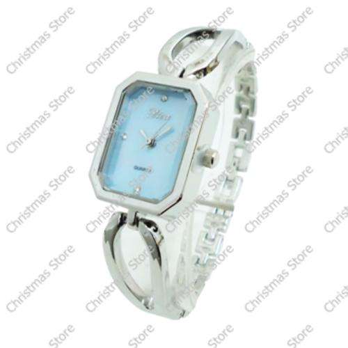 Ladies Bracelet Watch - Silver Bracelet Blue Face