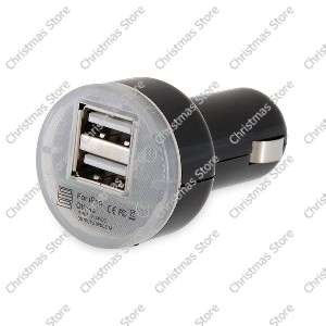 Dual USB Port Car Charger for iPad iPhone iPod