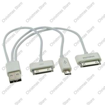 3 in 1 Micro USB Charging Cable for Samsung iPhone iPod iPad and Blackberry etc